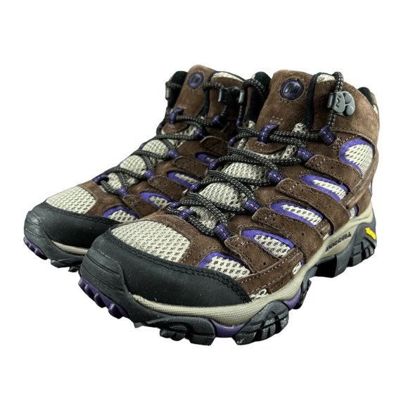 Merrell Moab 2 Mid Top Ventilation Braken Purple Hiking Boots Women's Size 6.5 - Picture 6 of 11